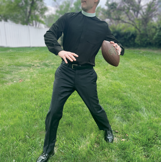 The Neckband Performance Clerical - Long Sleeve (Neckband Clergy Shirt)